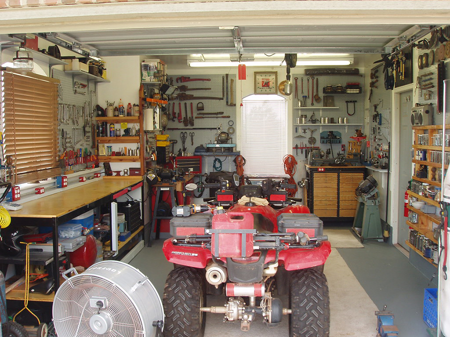 photo of filled garage