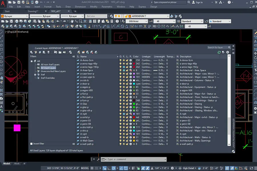 Standard CAD Layers For Architectural Drawings