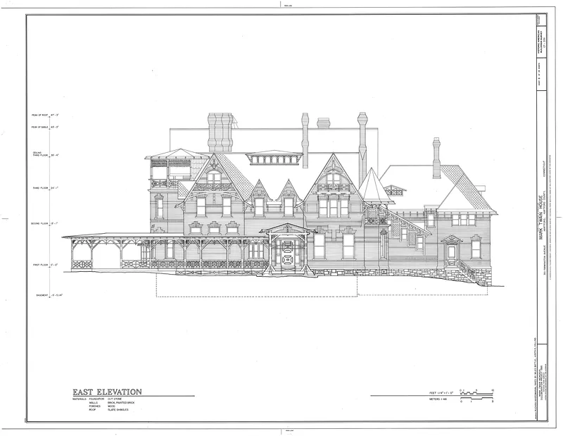 image of a drawing of the exterior elevation of a building