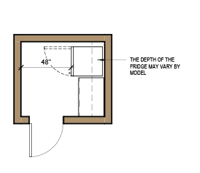 pantry with fridge